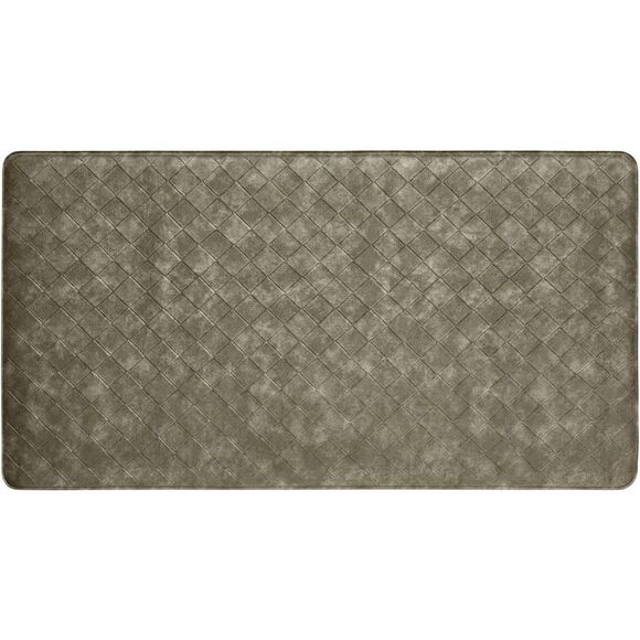 Home Dynamix Trenton Solace Traditional Diamond Textured Kitchen Mat, Sage, - Picture 1 of 4